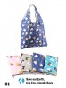 Kittens Reusable Foldable Shopping Bags W/ Zipper(6 pcs)
